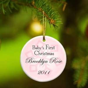 Baby Keepsake Baby Girls First Christmas Personalized Ornament Style 