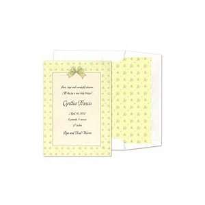  Yellow Flower Announcement Baby Invitations Baby