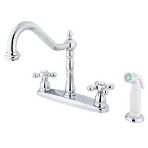 Elements of Design New Orleans Kitchen Faucet with Metal Cross Handles 