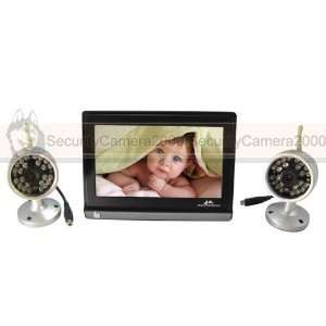   7inch tft lcd baby monitor receiver + 2 color cameras