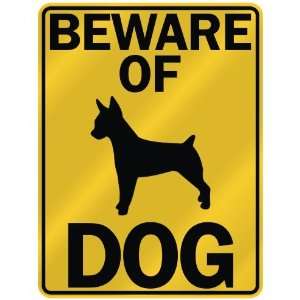  BEWARE OF  RAT TERRIER  PARKING SIGN DOG