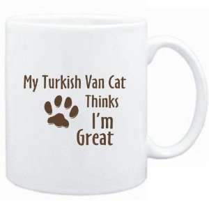  Mug White  MY Turkish Van THINKS IM GREAT  Cats Sports 