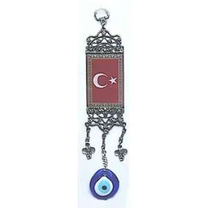  Evil Eye Amulet with Turkish Flag Wall Hanging Patio 