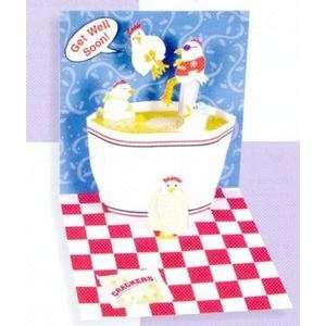  Get Well Greeting Card   Chicken Soup Pop Up Health 