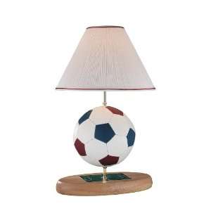   Soccer Ball Kids Table Lamp, Soccer Ball with Pleated Fabric Shade