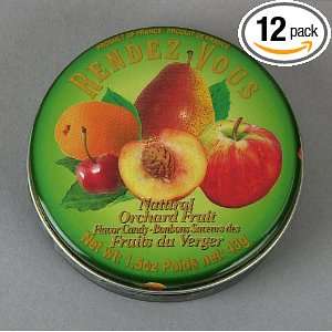 Rendez Vous Orchard Fruit All Natural Hard Candy, 1.5 Ounce. Round 