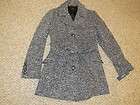 LAUNDRY by Shelli Segal wool blend belted Tweed Coat   
