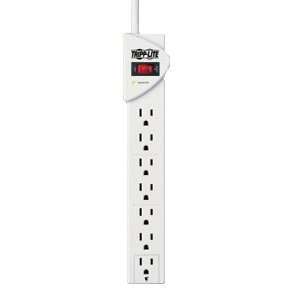  7 Outlet 750 Joule Strip Surge Protector Built In Led 