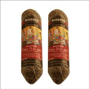 Dry Salami with Black Pepper   8oz   (Pack of 2)  Grocery 