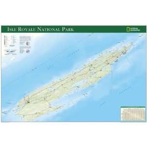   Geographic RE01020350 Map Of Isle Royale National Park Poster   Tubed