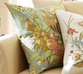   BARN GIORGETTA BIRD PILLOW COVER TUSCAN TAPESTRY FRUIT NEW BLUE  