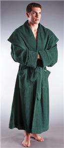 Mens Hooded Full Length Long Turkish Terry Cotton Monk Bathrobe S M L 