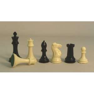 Plastic Tournament Chess Pieces with 4 Inch King 