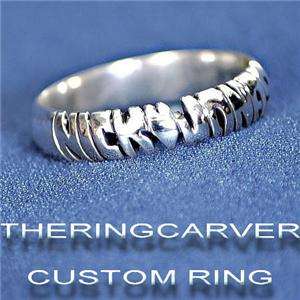 ANY NAME ;PERSONALIZED STERLING SILVER RING,CUSTOM BAND  