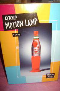 Student Lounge Motion Ketchup Lamp NIB  