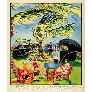   Boulevard Trailer Camp Ollie Trouts Golinkin   Original Color Print