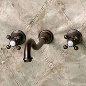  Ballantine Wall Mount Lavatory Faucet with Cross Handles 