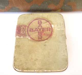 WWII ORIGINAL GERMAN MEDICAL TIN BOX – BAYER ASPIRIN  