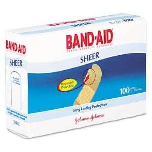  Band Aid® Brand Sheer Adhesive Bandages, 3/4 x 3, 100 per 