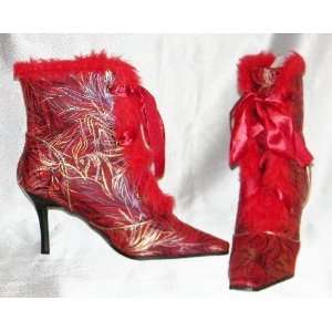 Pierre Dumas Wallis Boots Red, Gold & Purple 9M