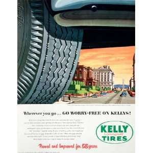  1952 Ad Kelly Springfield Tires Dealer Performance San 