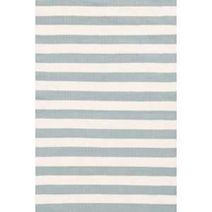  Dash And Albert Trimaran Stripe Light Blue/Ivory 6 x 9 