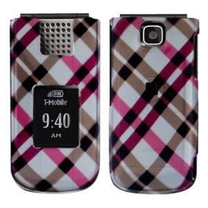 Premium   Nokia 2720 Hot Pink Plaid Cover   Faceplate   Case   Snap On 