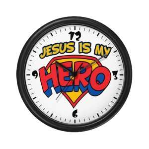  Wall Clock Jesus Is My Hero 