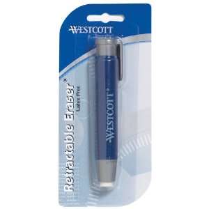  Westcott Latex Free Retractable Eraser, Blue Office 