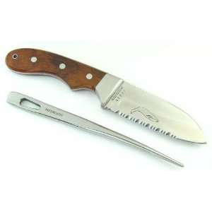   SERRATED BOATING RIGGING KNIFE WITH SPIKE & SHEATH