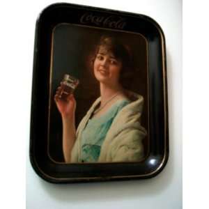  1923 Flapper GirlOriginal Coca Cola Tray Antique 