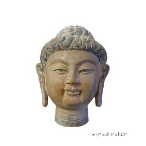  Chinese Clay Pottery Buddha Head Figure