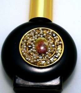 Vintage ADRIAN Jeweled Black Atomizer Perfume Bottle  