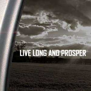  LIVE LONG AND PROSPER Decal 4X4 STAR TREK Car Sticker Automotive