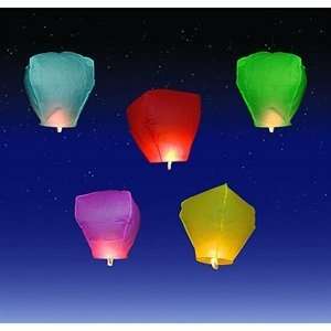  Wish Lanterns   Multicoloured Sky Lanterns   10 Pack Toys 
