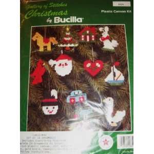 Bucilla 24 Piece Plastic Canvas Christmas Ornament Kit 