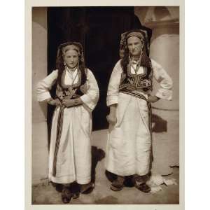  1926 Folk Costume Girls Travnik Bosnia and Herzegovina 
