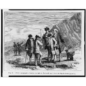  Men carrying large barometer,barometric pressure,Puy de 