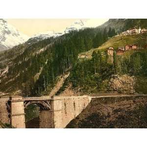  Vintage Travel Poster   Simplon Pass Berisal Valais Alps 