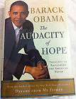AUDACITY OF HOPE   FIRST EDITION, HAND SIGNED BY PRESID