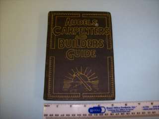 KK976 Audels Carpenters Builders Guide Vol 1 Tools  