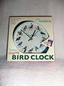 Audubon Singing Bird Clock, 8 in. x 8 in., BRAND NEW IN BOX  