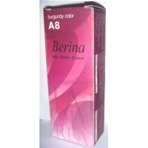  Berina Permanent Hair Dye Color Cream # A08 Burgundy Made 