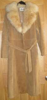 Vintage Leather BERMANS Women Sz 8/10/12 Trench Coat  