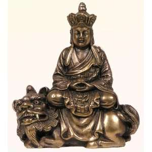  Tibetan Silver Statue Karmapa on Dragon Throne Everything 