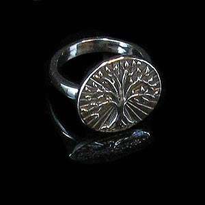 LAVAGGI .925 Sterling Silver Tree of Life Ring size 8  