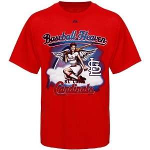   Louis Cardinals Red Baseball Heaven Dig In T shirt