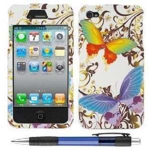  Colorful Butterfly on White Base Design Snap On Protector 