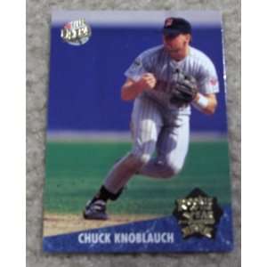 1992 Fleer Ultra Chuck Knoblauch # 2 MLB Baseball Rookie of The Year 