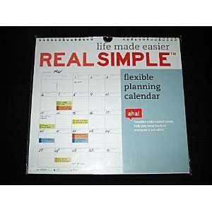  Real Simple Flexible Planning Wall Calendar Office 